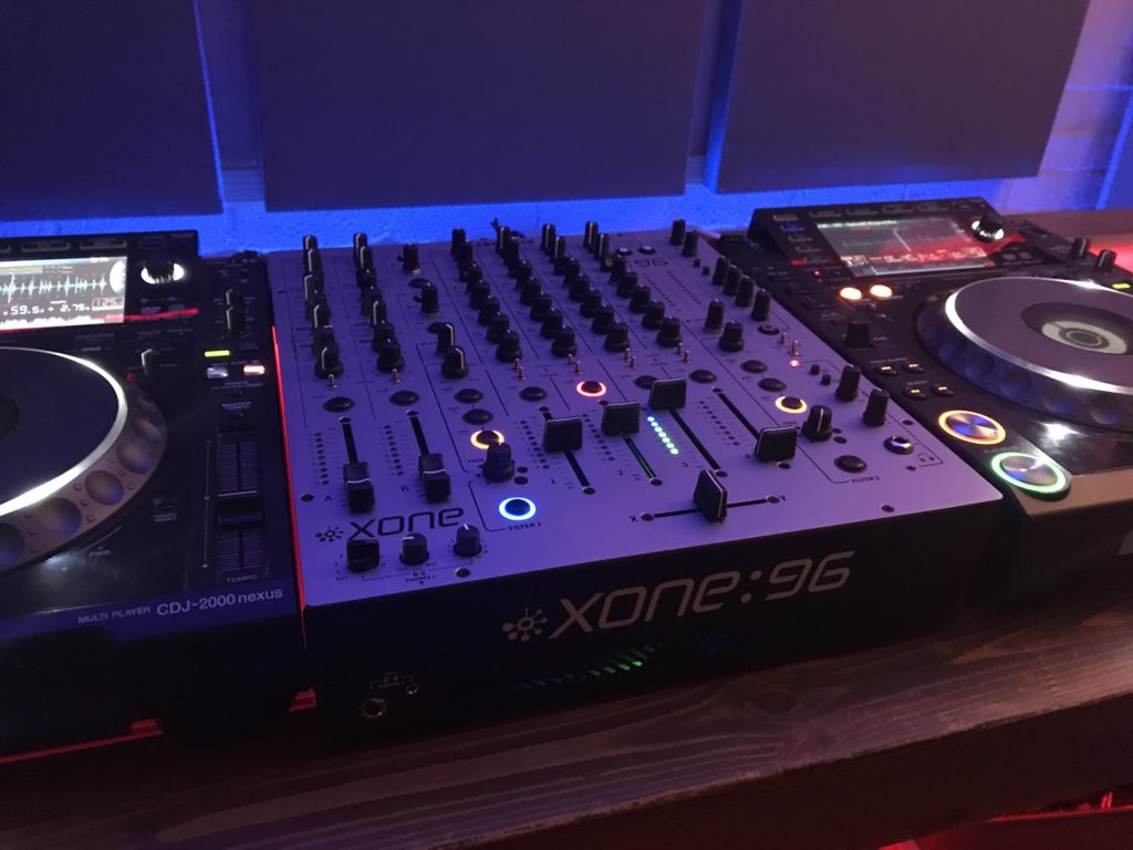 Hire our DJ Studio and play with Allen & Heath Xone 96 mixer